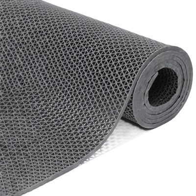 EYRMQWJPC Drainage Anti-Slip Floor Mat, PVC Drainage Mat, 0.2 in Thick, Gray, 180 x 450 cm