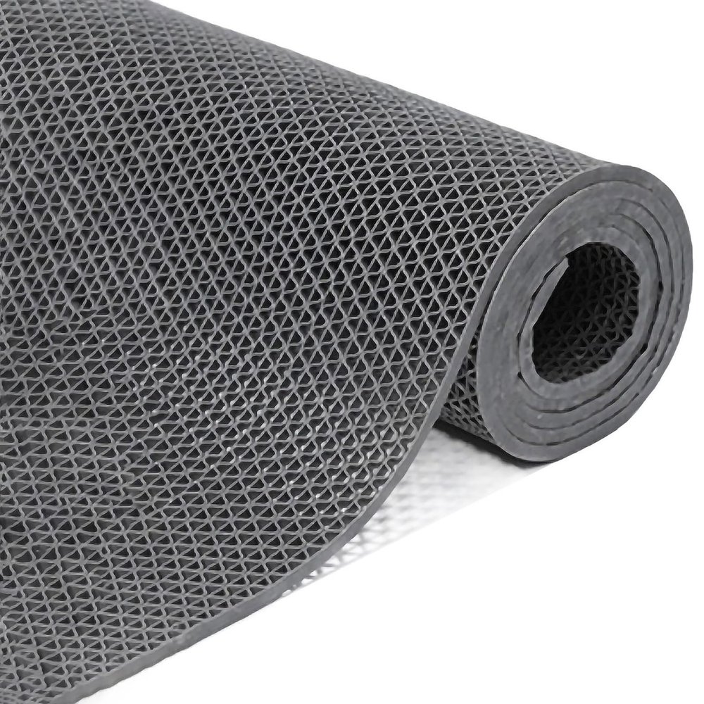 EYRMQWJPC Drainage Anti-Slip Floor Mat, PVC Drainage Mat, 0.2 in Thick, Gray, 180 x 450 cm