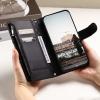 Case for Xiaomi 12 Pro/Xiaomi 12S Pro, Embossed PU Leather Wallet Case with Strap, Black view 3