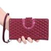 Xiaomi Poco X7 Embossed PU Leather Wallet Case with Strap, Red view 2