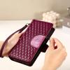 Xiaomi Poco X7 Embossed PU Leather Wallet Case with Strap, Red view 3