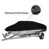 420D Oxford Cloth Boat Cover, Waterproof and UV-Resistant, for 14–16 ft V-Hull Boats view 3