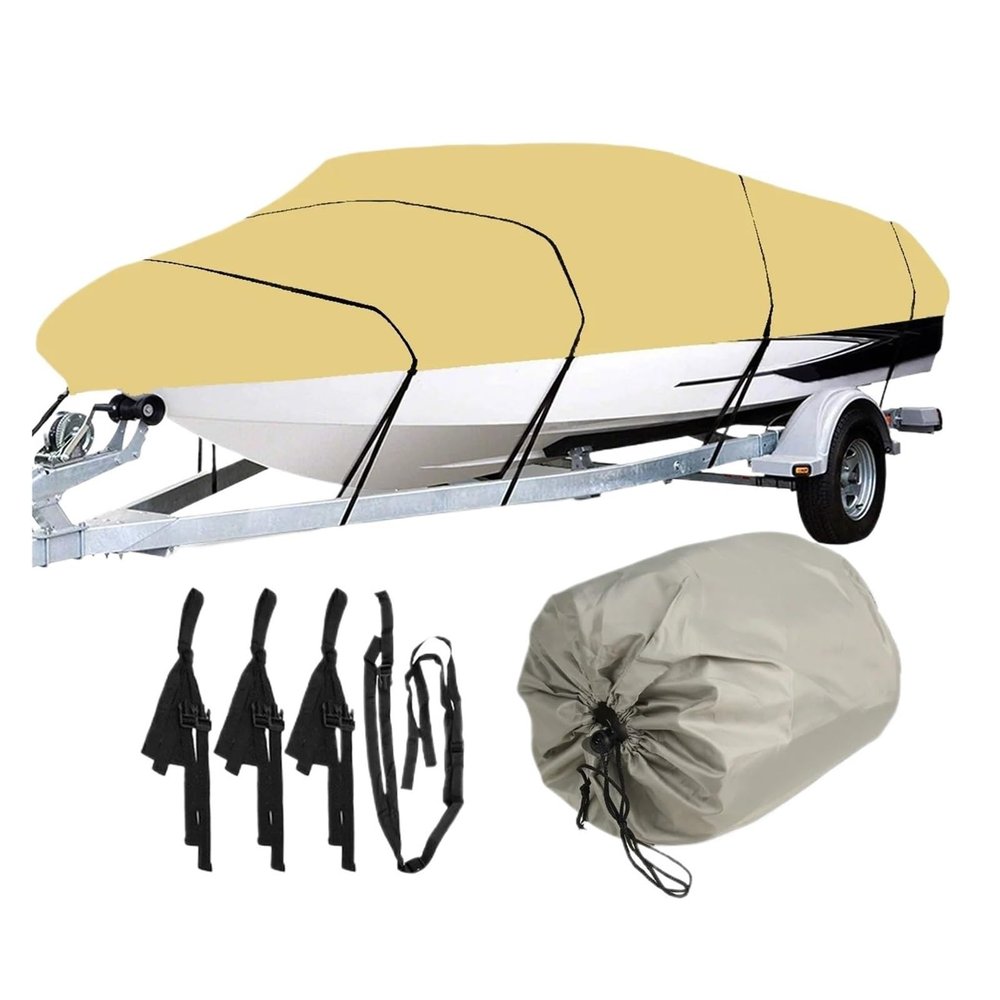 210D Heavy-Duty Trailerable Open Boat Cover, 11–22 ft (20–22 ft)