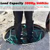MLYAYE Safety Net, 3-Pack Round Manhole Cover Fall-Protection Nets, High Load Capacity, Wear-Resistant Polyethylene Net (5 pcs, Dia. 37 in/94 cm) view 3