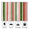 TerroVee Striped Area Rug 140 x 200 cm, Multicolor Short-Pile Rug for Living Room, Non-Slip, Easy-Care, Pink/Green/Gold view 2