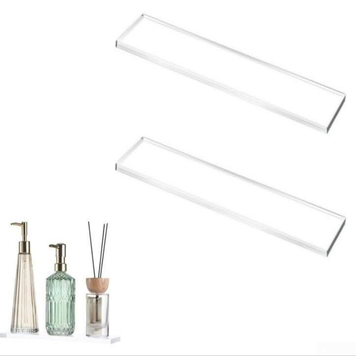 Transparent Acrylic Medicine Cabinet Shelves with Layered Design for Maximized Storage (2)