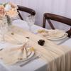 LIUXIN 1-Piece Retro Fringed Cotton Gauze Table Runner view 1