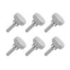 QUARKZMAN 6-Pack 304 Stainless Steel Knurled Thumb Screws, M3 x 10 mm, Flat Head, Fully Threaded view 1