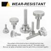 QUARKZMAN 6-Pack 304 Stainless Steel Knurled Thumb Screws, M3 x 10 mm, Flat Head, Fully Threaded view 4
