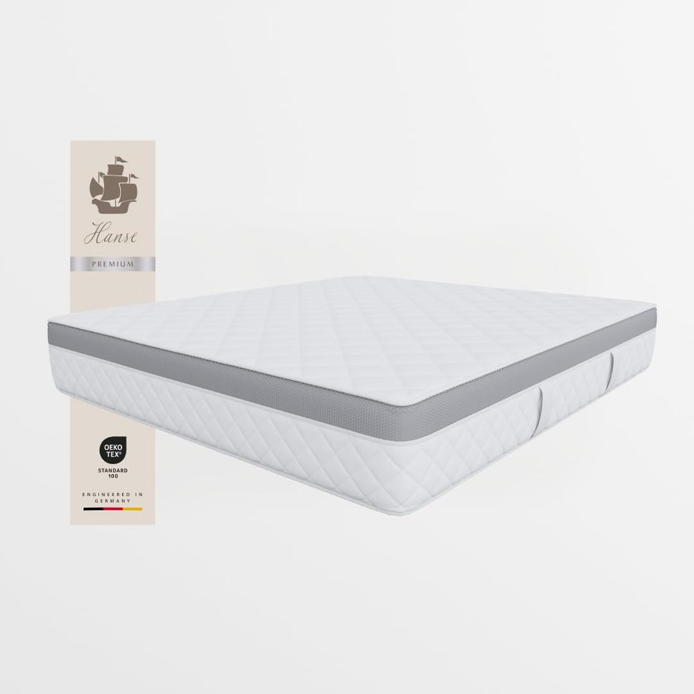 Hanse Premium 1000+ Mattress, 100 x 200 cm, Firmness H3, 28 cm Thick