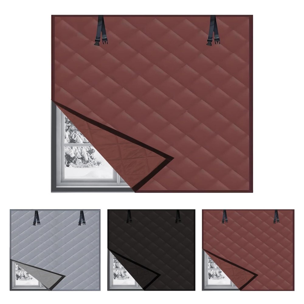 Thermal Window Insulation Cover, Brown, 60 x 230 cm