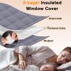 Thermal Window Insulation Cover, Brown, 60 x 230 cm view 4