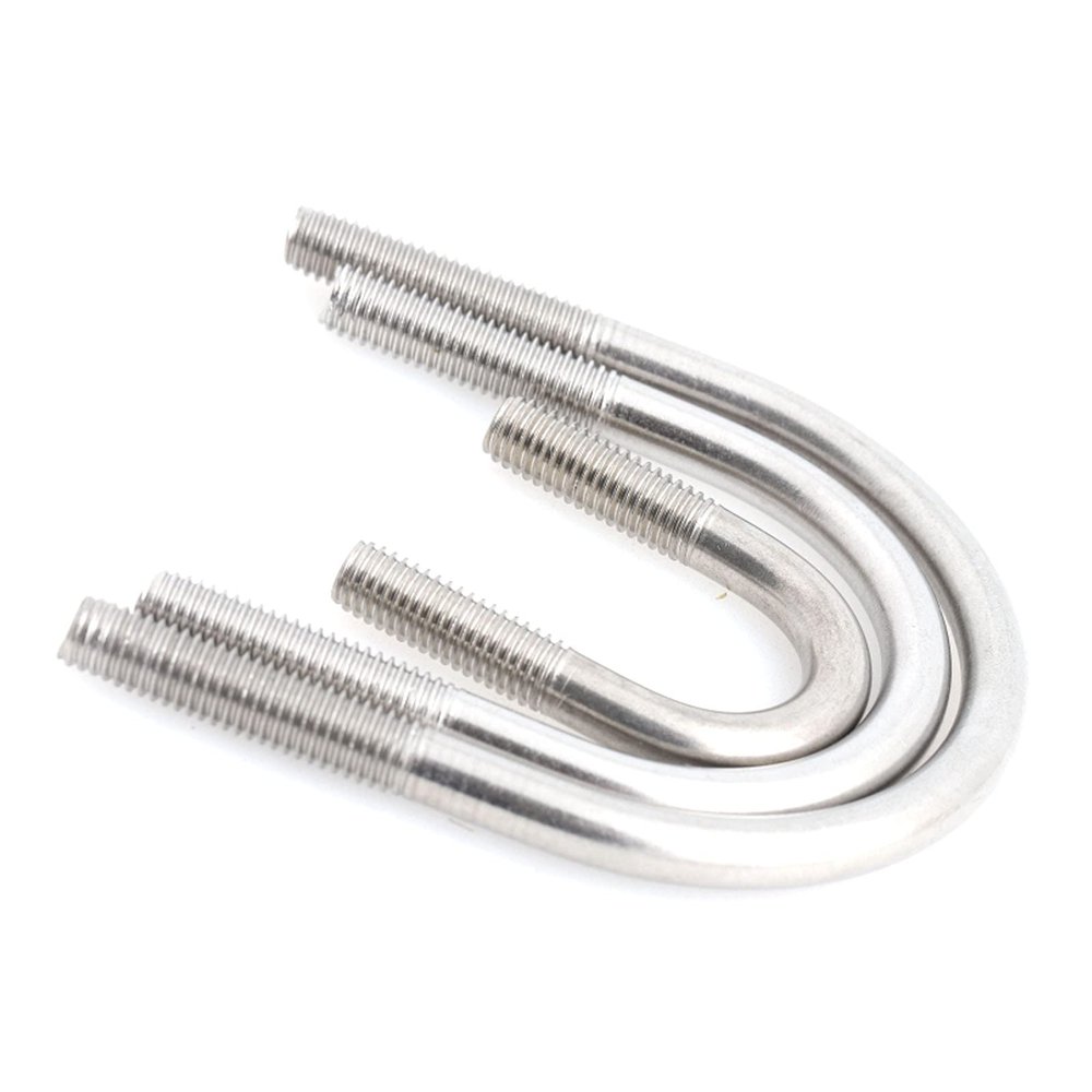 4-Piece M10 U-Bolts, 304 Stainless Steel, M10 × 42 mm