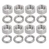 4-Pc. M6 x 38 mm 304 Stainless Steel Round U-Bolts with Hex Nuts and Flat Spring Washers view 2