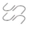 4-Pc. M6 x 38 mm 304 Stainless Steel Round U-Bolts with Hex Nuts and Flat Spring Washers view 4