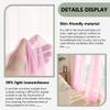 XUEXIAOH Semi-Sheer Eyelet Curtain, 200 x 145 cm, Pink view 4