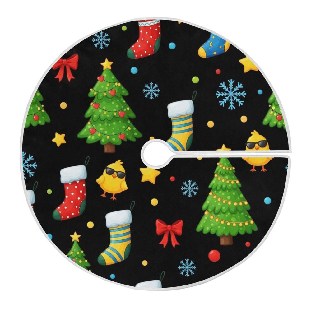 Round Christmas Tree Skirt, Small, 91 cm
