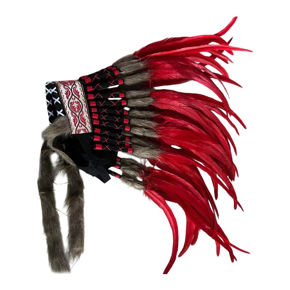 Harilla Feather Headband, Native American-Style Feather Headdress for Costumes and Cosplay