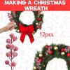 Colcolo 20-Piece Artificial Red Berry Picks, Snow-Covered Christmas Ornaments for DIY Crafts view 2