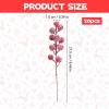 Colcolo 20-Piece Artificial Red Berry Picks, Snow-Covered Christmas Ornaments for DIY Crafts view 4