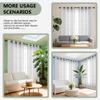 XUEXIAOH Semi-Sheer Curtain, 360 x 185 cm, Voile Polyester, Grommet Curtain for Bedroom Windows, Light Gray view 2