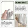 XUEXIAOH Semi-Sheer Curtain, 360 x 185 cm, Voile Polyester, Grommet Curtain for Bedroom Windows, Light Gray view 4