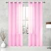 XUEXIAOH Semi-Sheer Voile Curtain 300 x 185 cm, Pink view 1