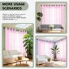 XUEXIAOH Semi-Sheer Voile Curtain 300 x 185 cm, Pink view 2