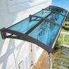 NacstarHome 27.6 in. Door Awning with Gutter, Blue Polycarbonate Panel and 23.6 in. Gray Brackets view 1