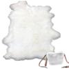 Rabbit Fur Hide, 45.7 x 27.9 cm, White, with Seams view 1