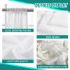 NINGBAI Sheer Polyester Curtains, 85 x 240 cm, White, 2 Panels view 4