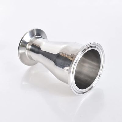 SS304 Tri-Clamp Ferrule Weld Reducer for Pipe Fittings, 38 mm to 102 mm