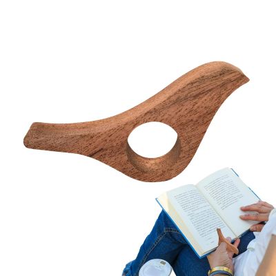 Bird-Shaped Wooden Thumb Book Holder