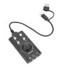Yanmis External Stereo Sound Card, USB to 3.5 mm Audio Adapter with Volume Control and Voice Changer, for PC, Laptop, Desktop view 1
