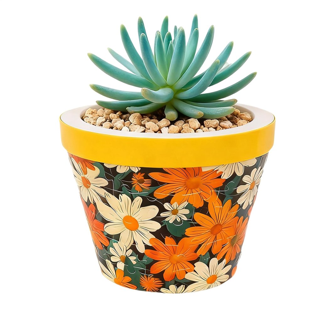 Puzzle Planter Keepsake Flower Pot Decor