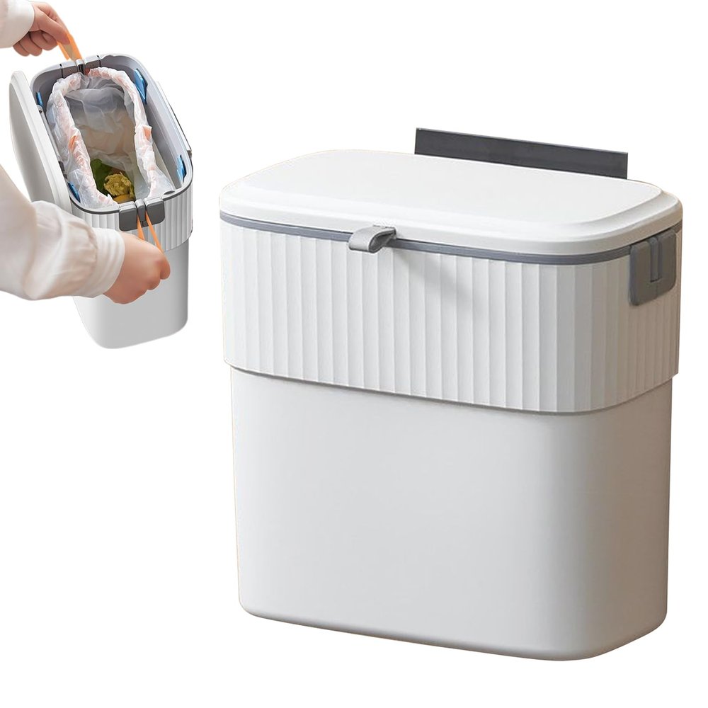 Duvcoywae Trash Can with Lid – Hangable Compost Bin