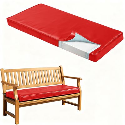 WLXFF Leather Bench Cushion, Replacement Foam Seat Pad, Washable Removable Cover, No. 1, 100 x 45 x 5 cm