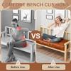 WLXFF Leather Bench Cushion, Replacement Foam Seat Pad, Washable Removable Cover, No. 1, 100 x 45 x 5 cm view 4