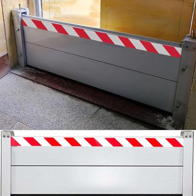 Flood Protection Barrier for Garage, 350 x 100 cm Aluminum Flood Barrier, Reusable Door and Garage Door Water Barrier