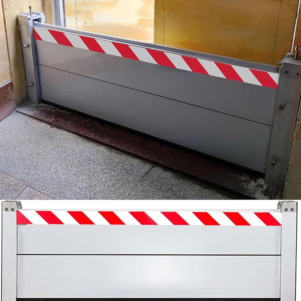 Flood Protection Barrier for Garage, 350 x 100 cm Aluminum Flood Barrier, Reusable Door and Garage Door Water Barrier