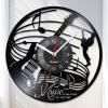Viiluuxr Unique Music Wall Clock 30 cm, Silent Vinyl Clock, Black view 1