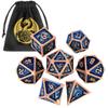 DND Blue Metal Dragon Dice Set, 7-Piece Polyhedral Dice view 2