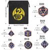 DND Blue Metal Dragon Dice Set, 7-Piece Polyhedral Dice view 3
