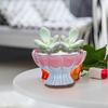 PLAFOPE Large Round Red Sand Planter in Retro Style for Succulents view 4