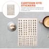 GARVALON Self-Adhesive Anime Eye Stickers, Paper and Plastic, for DIY Clay Figures and Animation Dolls, Easy to Remove, 1 Sheet with Various Shapes view 3