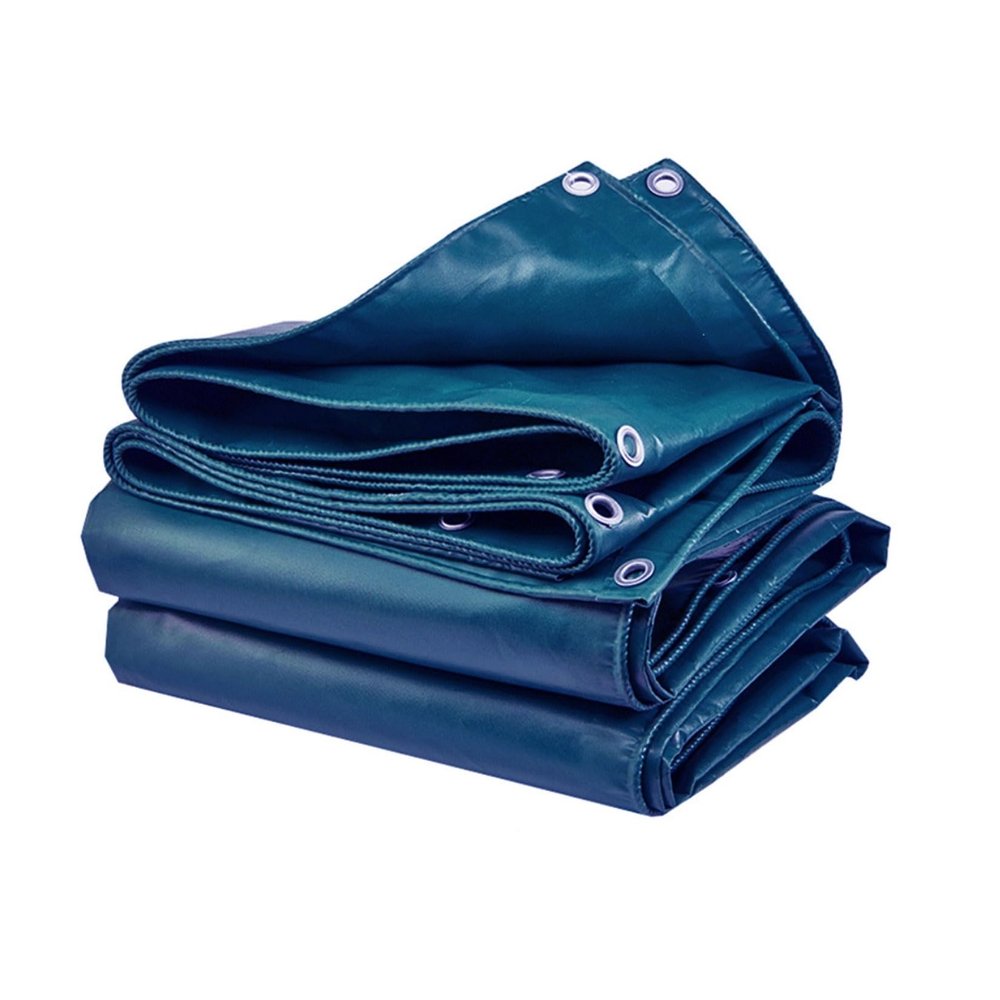 Waterproof Tarp 3.2 x 4.5 m, Tear-Resistant, Double-Sided Coated, Blue