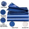 Waterproof Tarp 3.2 x 4.5 m, Tear-Resistant, Double-Sided Coated, Blue view 3