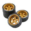 TTETTZ 4-Piece RC Car Rubber Tires with Rims, Replacement Upgrade Parts view 1