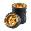 TTETTZ 4-Piece RC Car Rubber Tires with Rims, Replacement Upgrade Parts view 4