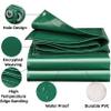 Waterproof Tarpaulin 2.3 x 3.3 m, Tear-Resistant, Double-Sided Coated, Green view 3